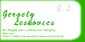 gergely leskovics business card